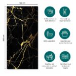 Zwart Goud Wandpaneel Marmer